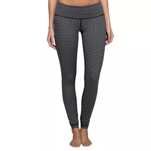 Lululemon Wunder Under Full-On Luon Leggings Tri Geo Silver Spoon Black Size 2 - Picture 1 of 8